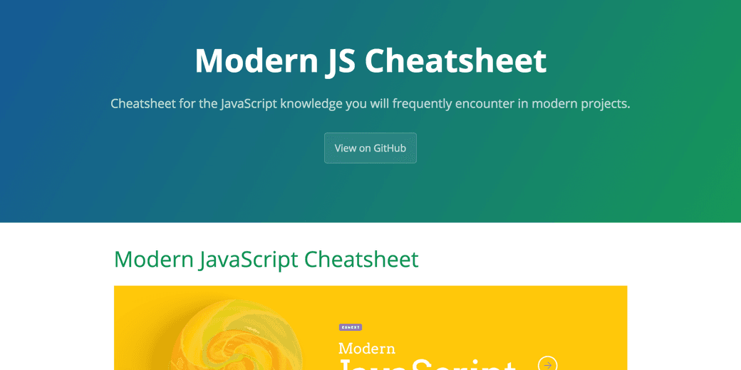 Modern-JavaScript-Cheatsheet